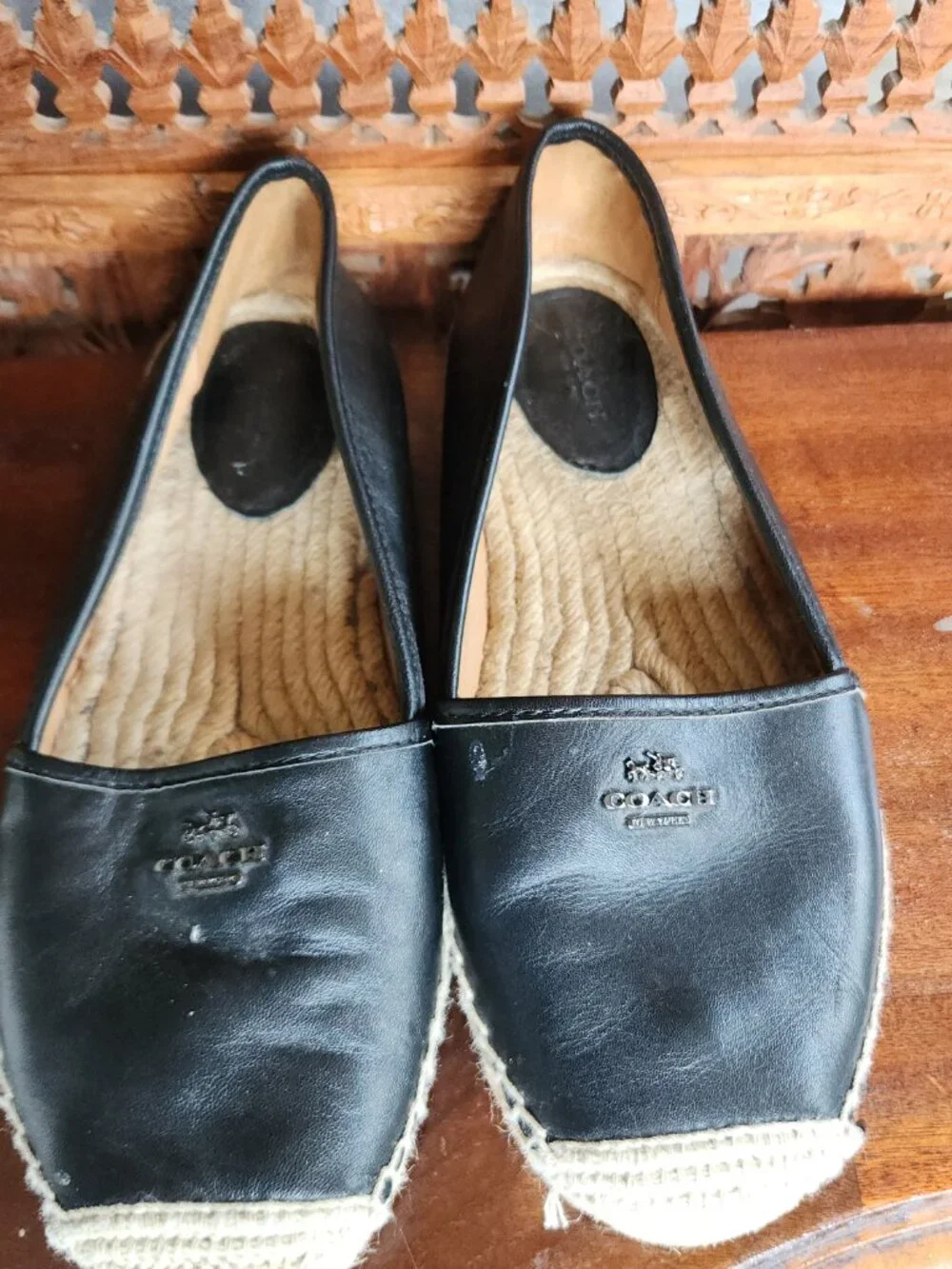 Coach Rhodelle Espadrille Flats in Black (Lambskin) - Picture 7 of 7